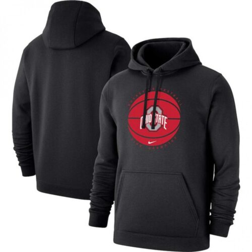 6861c927172f3_1 Men's Ohio State Buckeyes Black Basketball Pullover Hoodie