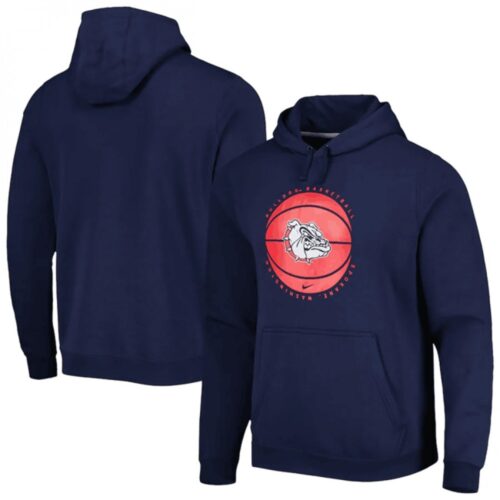 6861c9362da5d_1 Men's Georgia Bulldogs Navy Basketball Pullover Hoodie