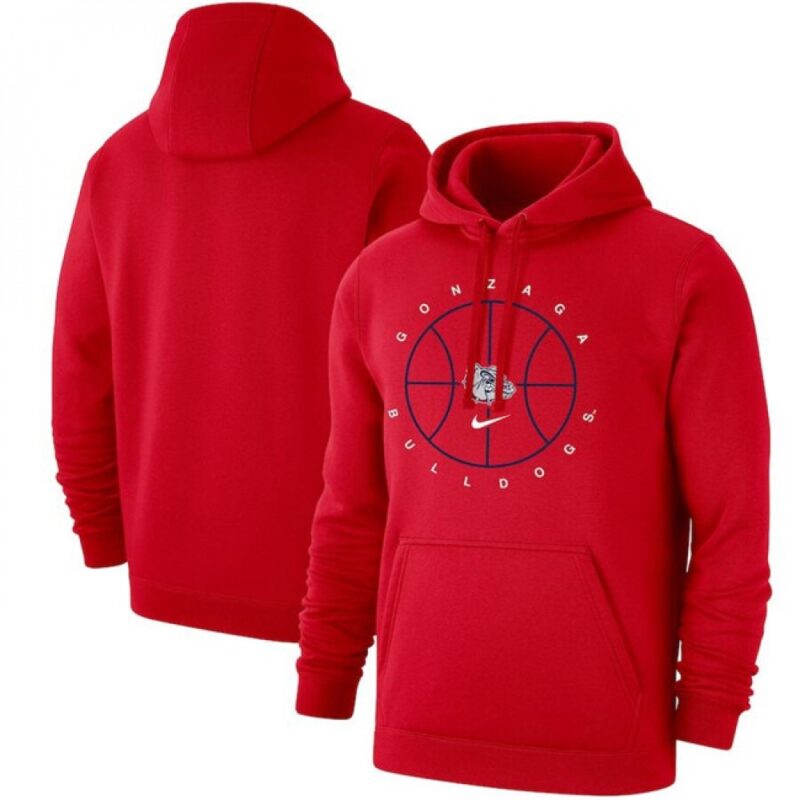 6861c9390ccfd_1 Men's Georgia Bulldogs Red Basketball Icon Club Fleece Pullover Hoodie