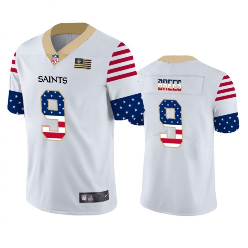 6861c93c7b6e6_1 Men's New Orleans Saints #9 Drew Brees White 2019 USA Flag Fashion Limited Stitched NFL Jersey