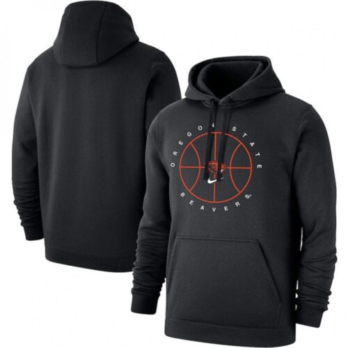 6861c93f28e8e_1 Men's Oregon State Beavers Black Basketball Icon Club Fleece Pullover Hoodie