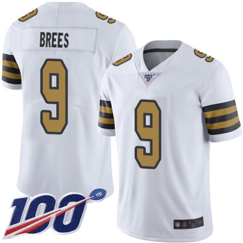 6861c93fa24f4_1 Men's New Orleans Saints #9 Drew Brees White 2019 100th Season Color Rush Limited Stitched NFL Jersey