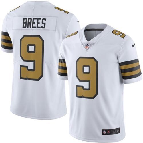 6861c94f95a99_1 Saints #9 Drew Brees White Men's Stitched NFL Limited Rush Jersey