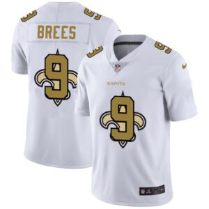6861c952c095d_1 Men's New Orleans Saints #9 Drew Brees White Shadow Logo Limited Stitched Jersey