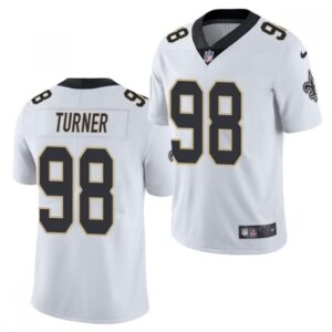 6861c95c2d06f_1 Men's New Orleans Saints Saints #98 Payton Turner 2021 White NFL Draft Vapor Untouchable Limited Stitched Jersey