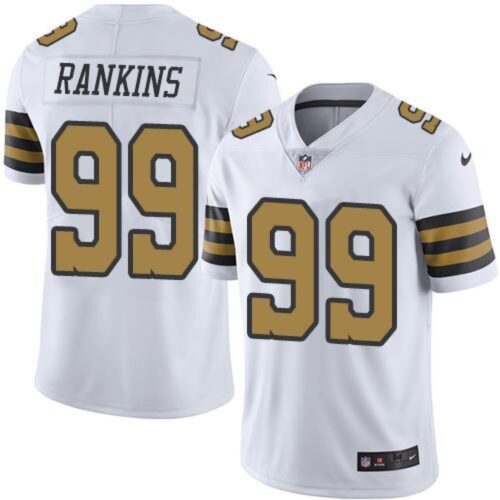 6861c95f7e8c0_1 Saints #99 Sheldon Rankins White Men's Stitched NFL Limited Rush Jersey