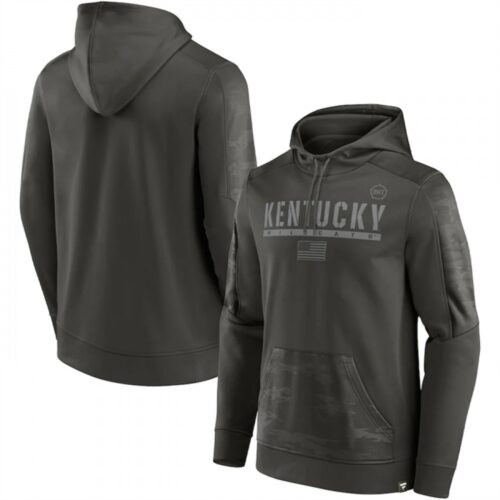 6861c96265128_1 Men's Kentucky Wildcats Olive OHT Military Appreciation Guardian Pullover Hoodie