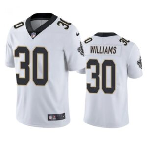 6861c96579955_1 Men's New Orleans Saints #30 Jamaal Williams White Vapor Untouchable Stitched Football Jersey
