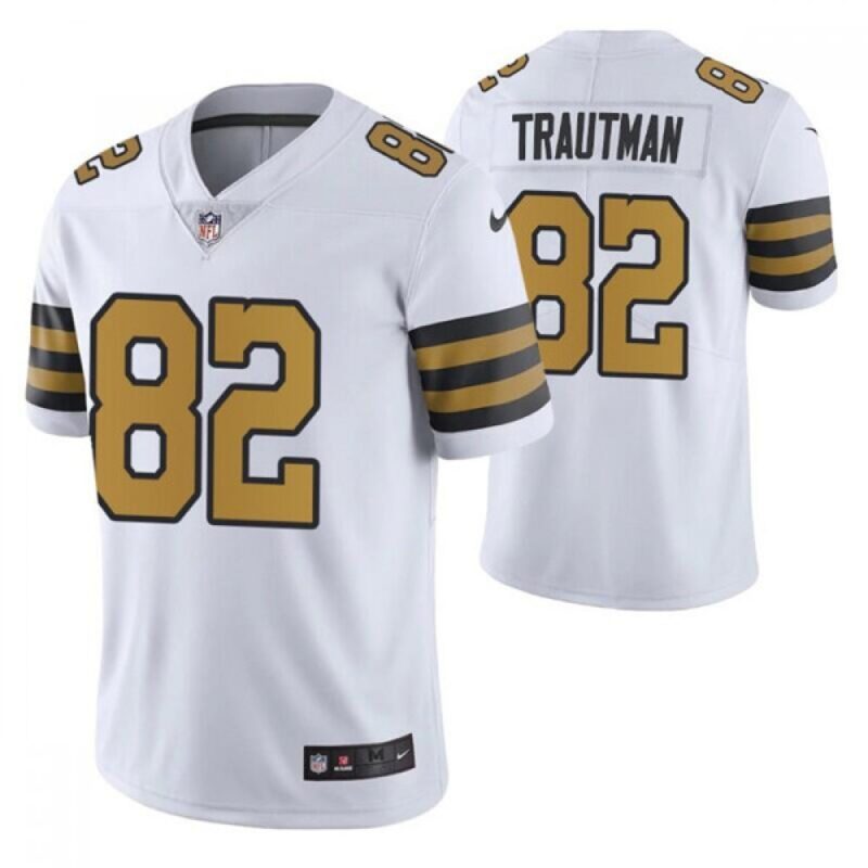 6861c968b3c5b_1 Men's New Orleans Saints #82 Adam Trautman Color Rush Stitched Jersey