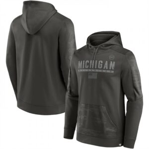 6861c97dc909b_1 Men's Michigan Wolverines Olive OHT Military Appreciation Guardian Pullover Hoodie