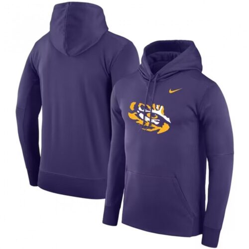 6861c9a6ab9b8_1 Men's LSU Tigers Purple Purple Performance Pullover Hoodie