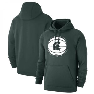 6861c9b2a73d1_1 Men's Michigan State Spartans Green Basketball Pullover Hoodie