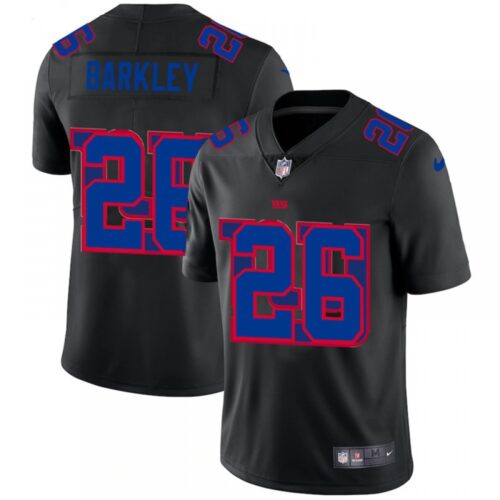 6861c9b9b1d0e_1 Men's New York Giants #26 Saquon Barkley Black Shadow Logo Limited Stitched Jersey