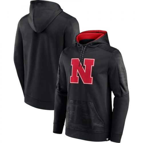 6861c9e6efb04_1 Men's Nebraska Huskers Black On The Ball Pullover Hoodie