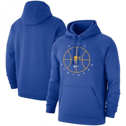 6861c9ea0d016_1 Men's Pitt Panthers Blue Basketball Icon Club Fleece Pullover Hoodie