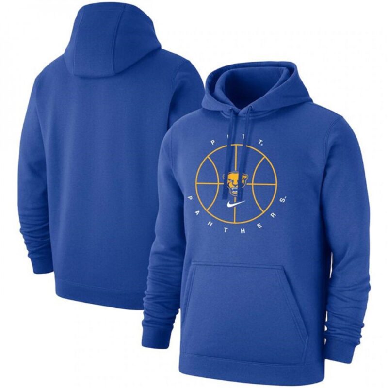 6861c9ea0d016_1 Men's Pitt Panthers Blue Basketball Icon Club Fleece Pullover Hoodie
