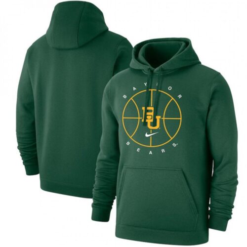 6861ca02a4ade_1 Men's Baylor Bears Green Basketball Icon Club Fleece Pullover Hoodie
