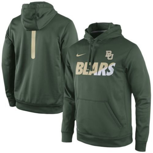 Baylor Bears  Sideline KO Fleece Therma-FIT Performance Hoodie Green