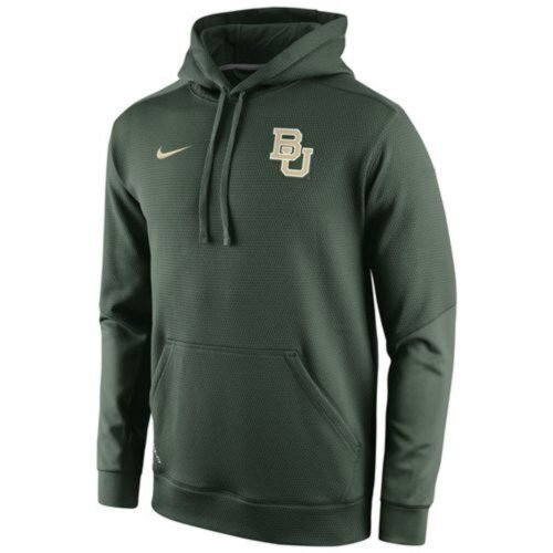 Baylor Bears  Sideline KO Chain Fleece Therma-FIT Hoodie Green