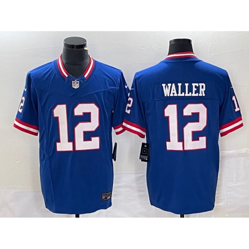 6861ca20d743a_1 Men's New York Giants #12 Darren Waller Blue Classic 2023 F.U.S.E. Vapor Untouchable Limited Stitched Jersey