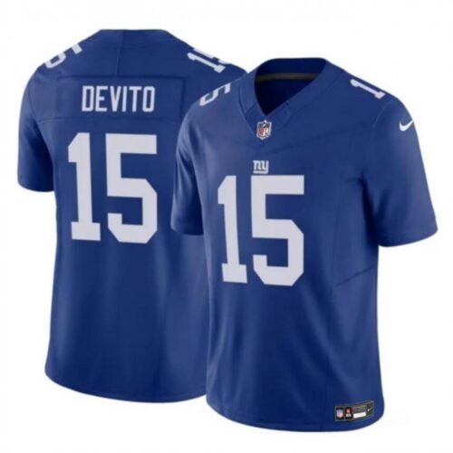 6861ca2826e50_1 Men's New York Giants #15 Tommy DeVito Blue 2023 F.U.S.E. Vapor Untouchable Limited Stitched Jersey
