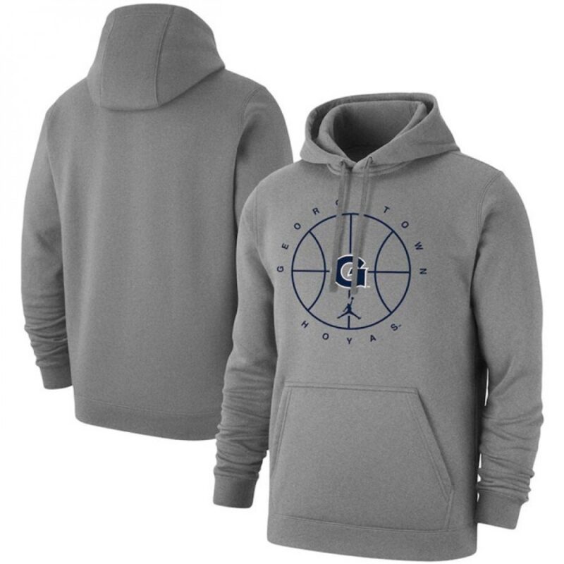 6861ca4f6cf6d_1 Men's Georgetown Hoyas Grey Basketball Icon Club Fleece Pullover Hoodie
