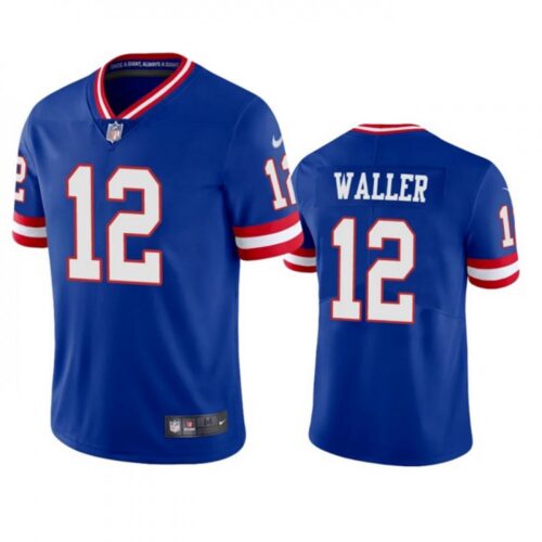 6861ca558a6ff_1 Men's New York Giants #12 Darren Waller Blue Classic Stitched Jersey