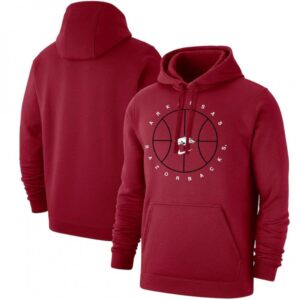 6861ca5bbbdd6_1 Men's Arkansas Razorbacks Red Basketball Icon Club Fleece Pullover Hoodie