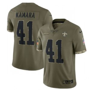 6861ca822fb89_1 Men's New Orleans Saints #41 Alvin Kamara Olive 2022 Salute To Service Limited Stitched Jersey