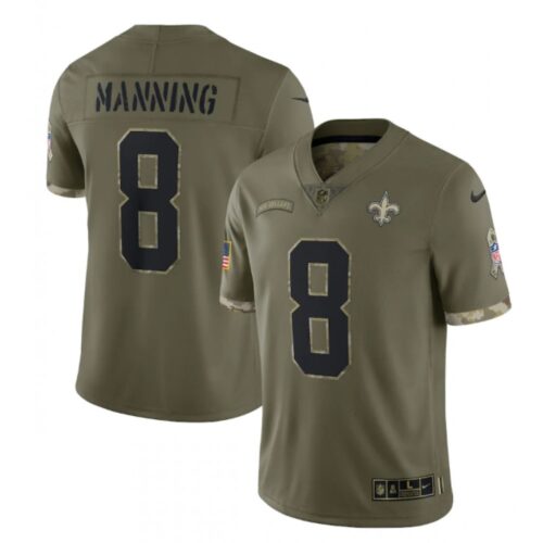 6861ca9504e8b_1 Men's New Orleans Saints #8 Archie Manning Olive 2022 Salute To Service Limited Stitched Jersey