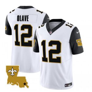 6861cab23dbca_1 Men's New Orleans Saints #12 Chris Olave White 2023 F.U.S.E. 1987 Legacy Vapor Stitched Jersey