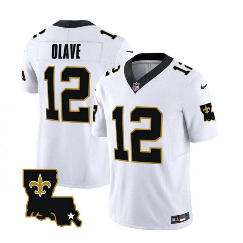 6861cab8bfba2_1 Men's New Orleans Saints #12 Chris Olave White 2023 F.U.S.E. 1987 Legacy Vapor Stitched Jersey