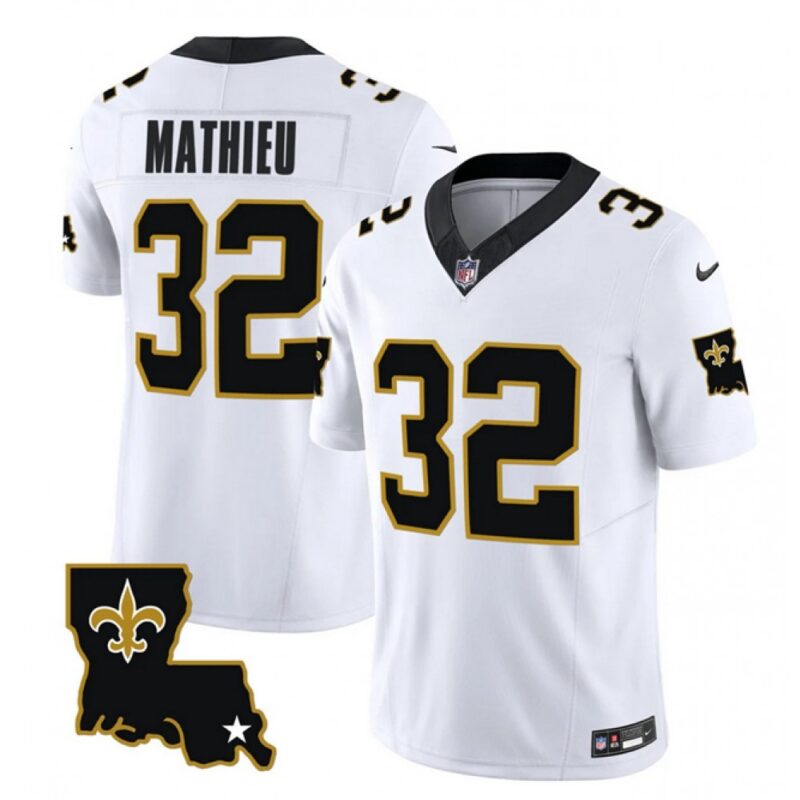 6861cac276e01_1 Men's New Orleans Saints #32 Tyrann Mathieu White 2023 F.U.S.E. 1987 Legacy Vapor Stitched Jersey