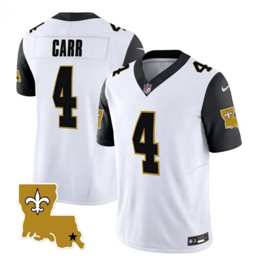 6861cac5a59a8_1 Men's New Orleans Saints #4 Derek Carr White/Black 2023 F.U.S.E. 1987 Legacy Vapor Stitched Jersey