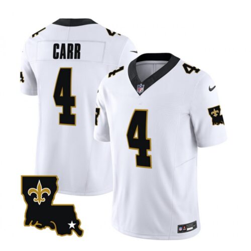 6861cacc08e89_1 Men's New Orleans Saints #4 Derek Carr White 2023 F.U.S.E. 1987 Legacy Vapor Stitched Jersey