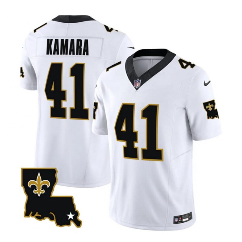 6861cad56d6e9_1 Men's New Orleans Saints #41 Alvin Kamara White 2023 F.U.S.E. 1987 Legacy Vapor Stitched Jersey