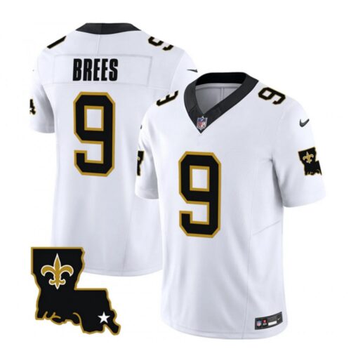 6861cadba22f9_1 Men's New Orleans Saints #9 Drew Brees White 2023 F.U.S.E. 1987 Legacy Vapor Stitched Jersey