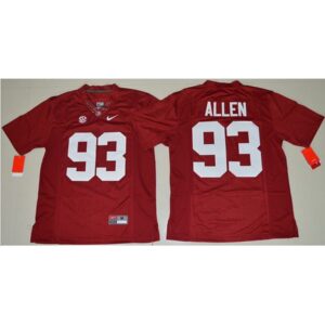 6861caf6dbc7e_1 Crimson Tide #93 Jonathan Allen Red Limited Stitched NCAA Jersey