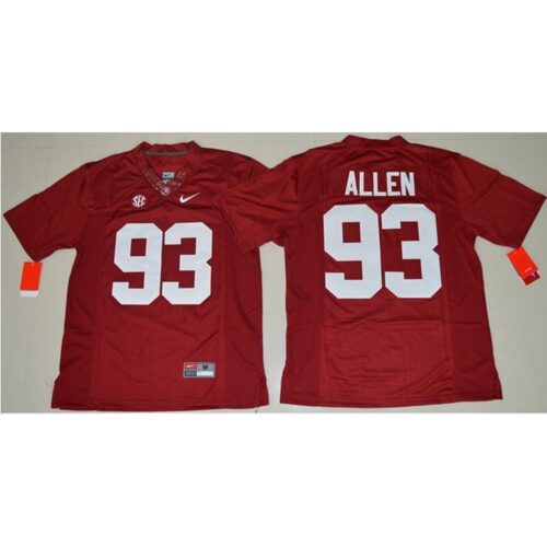6861caf6dbc7e_1 Crimson Tide #93 Jonathan Allen Red Limited Stitched NCAA Jersey