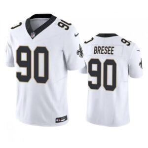 6861caf6eaeae_1 Men's New Orleans Saints #90 Bryan Bresee White 2023 F.U.S.E. Vapor Untouchable Limited Stitched Jersey