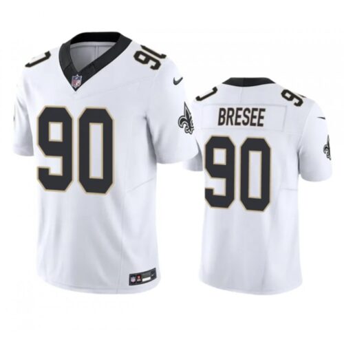 6861caf6eaeae_1 Men's New Orleans Saints #90 Bryan Bresee White 2023 F.U.S.E. Vapor Untouchable Limited Stitched Jersey