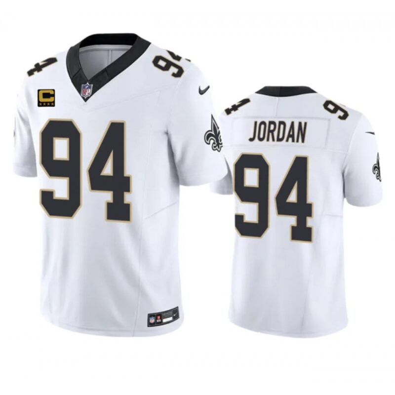 6861cafd07286_1 Men's New Orleans Saints #94 Cameron Jordan White 2023 F.U.S.E. With 4-Star C Patch Vapor Untouchable Limited Stitched Jersey