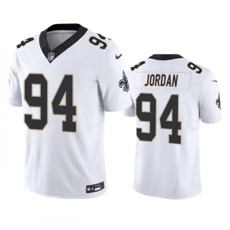 6861cb00122ea_1 Men's New Orleans Saints #94 Cameron Jordan White 2023 F.U.S.E. Vapor Untouchable Limited Stitched Jersey