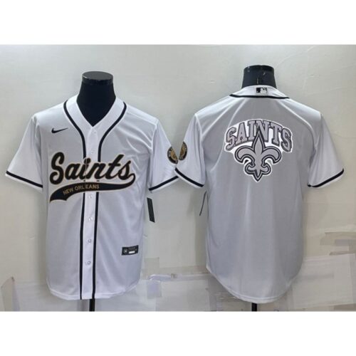 6861cb0635071_1 Men's New Orleans Saints White Team Big Logo With Patch Cool Base Stitched Baseball Jersey
