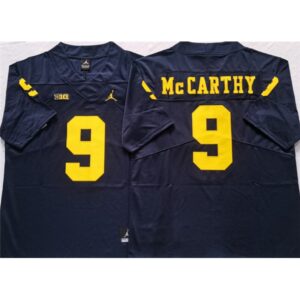 6861cb13e4ff0_1 Men's Michigan Wolverines #9 McCARTHY Navy Stitched Jersey
