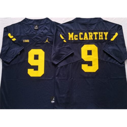 6861cb13e4ff0_1 Men's Michigan Wolverines #9 McCARTHY Navy Stitched Jersey