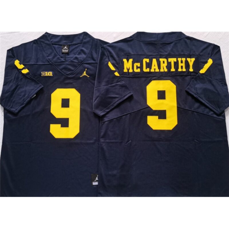6861cb13e4ff0_1 Men's Michigan Wolverines #9 McCARTHY Navy Stitched Jersey
