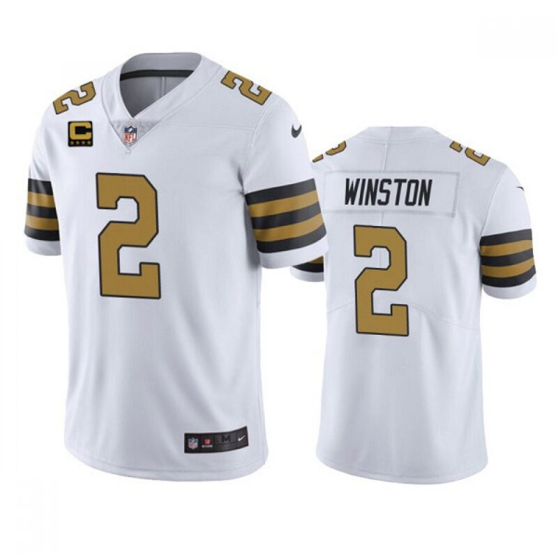 6861cb1586855_1 Men's New Orleans Saints 2022 #2 Jameis Winston White With 4-star C Patch Color Rush Cool Base Stitched Jersey