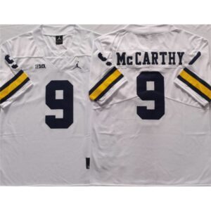 6861cb1710685_1 Men's Michigan Wolverines #9 McCARTHY White Stitched Jersey