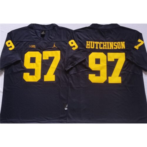 6861cb1d2f785_1 Men's Michigan Wolverines #97 HUTCHINSON Blue Stitched Jersey
